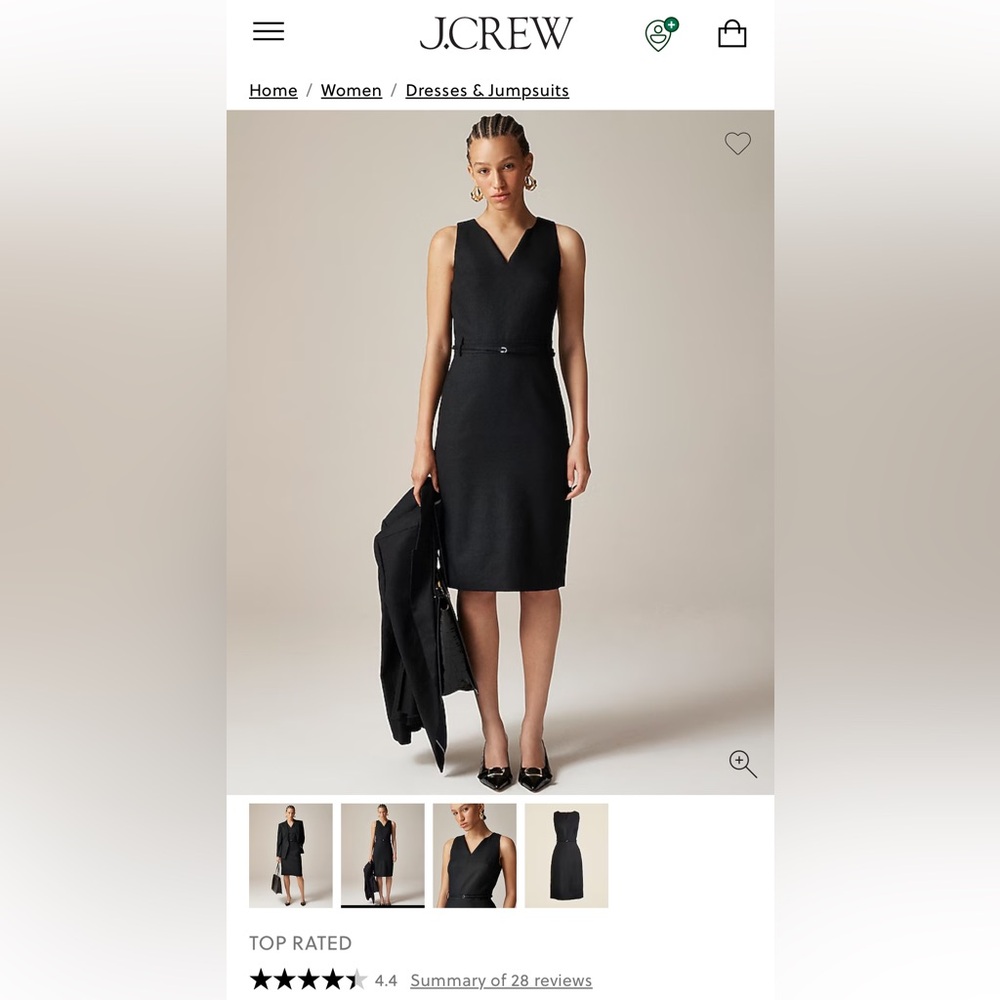 J. Crew Executive Dress in Stretch Linen Blend - Picture 4 of 7